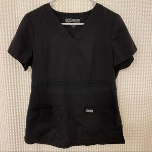 Womens Black Greys Anatomy Scrub Top